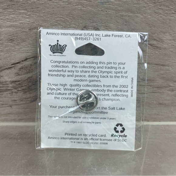 New 2002 Salt Lake Winter Olympics Aminco Pin “I Was At Salt Lake 2002” NOS Y2K - Picture 2 of 2